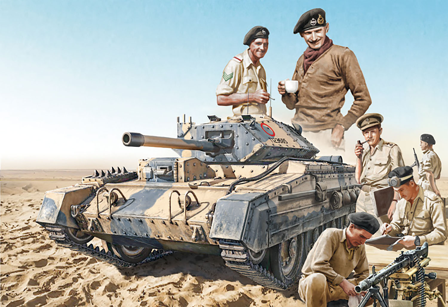 1/35 WW.II イギリス軍 クルセイダー Mk.III イギリス軍兵士 9体付属 【IT6592】 (プラモデル)
