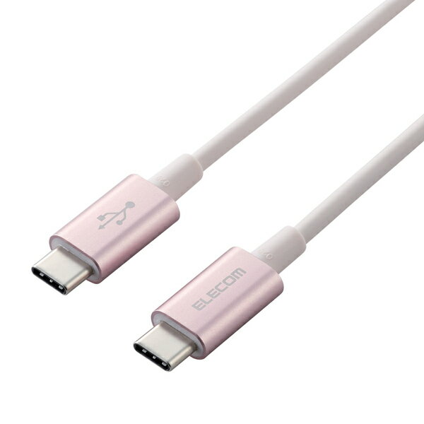 USB Type C ケーブル( C to C )1m PD 60W 耐久仕様 スリムケーブル 【iPhone15 Android PC 等 Type-C機器対応】 ピンク