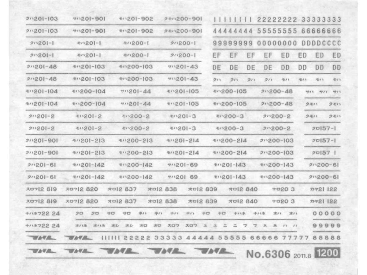 商品セット構成	車両マーク（メタリック）×1枚
商品の特徴	
■エコノミーキットにおいて、車両番号や標記類を再現するための車両マーク
■201系に対応
■車両番号、バラ文字、バラ数字などを収録
■旧品番＜63-6＞の収録内容を一部再編集し、クロ157-1・一部客車車番、電気・ディーゼル機関車用文字、国鉄マークも収録

※模型化にあたり一部実物と異なる場合がございます。予めご了承ください。

対象年齢	15歳以上

・ホビー系商品についての諸注意
メーカー都合により発売の大幅な延期が発生する可能性がございます。
予約商品についてはメーカーから順次入荷次第の発送となります。メーカー公表の発売日とは異なる場合がございますのでご了承ください。【対象年齢】：