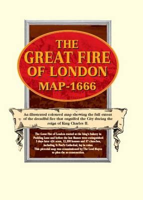 The Great Fire of London Map - 1666 MAP-GRT FIRE OF LONDON - [ Old House Books ]