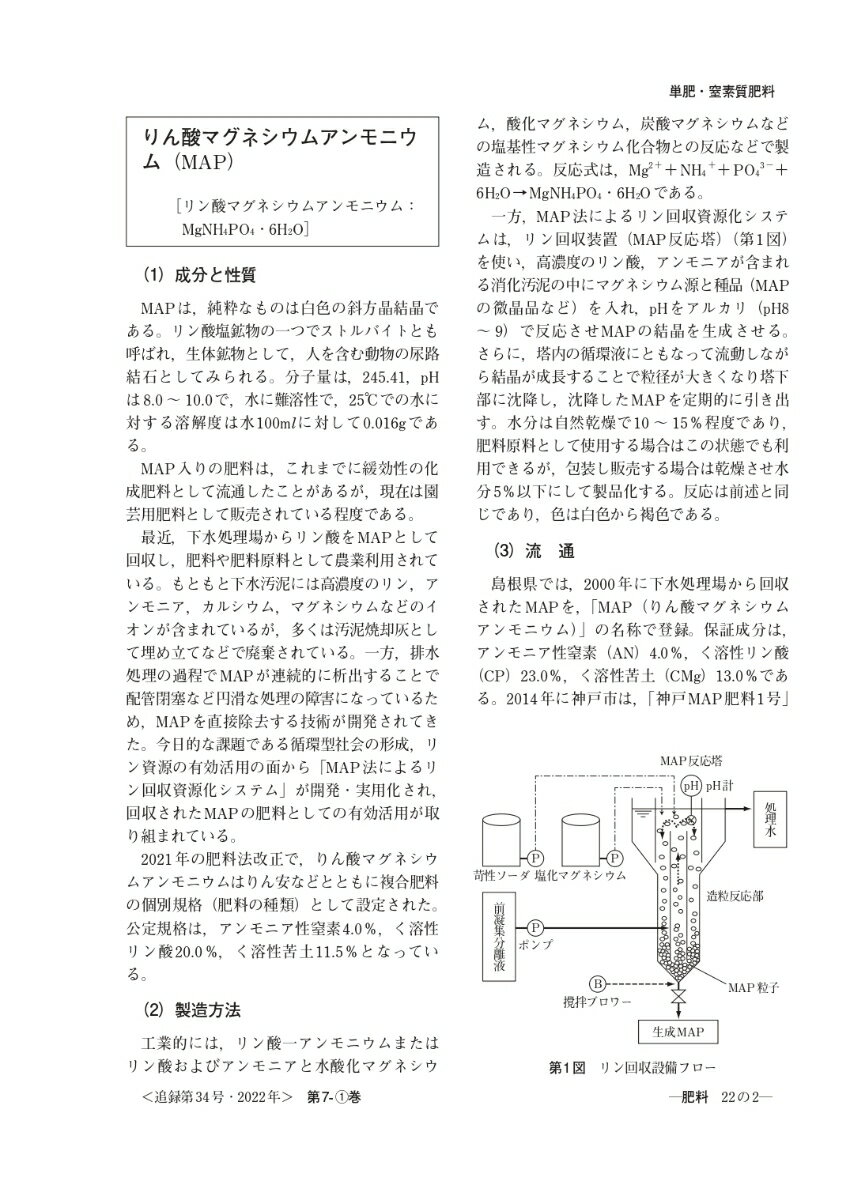 最新農業技術　土壌施肥vol.15（15） 特集：肥料高騰時代の肥料活用便覧　化学肥料...