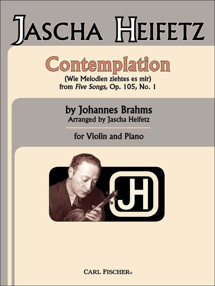 【輸入楽譜】ブラームス, Johannes: 低音のための5つのリートより Op.105/1: 調べのように私を通り抜ける/ハイフェッツ編