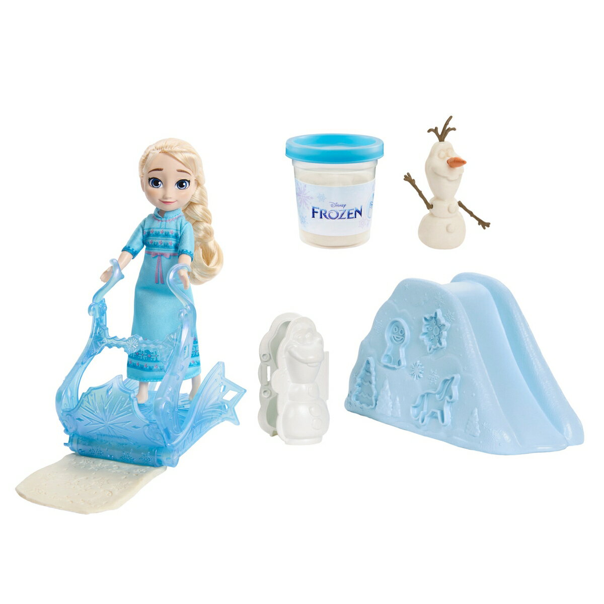 マテル ディズニー(Disney）アナと雪の女王　アナと雪の女王 エルサ 雪あそびシーン プレイセット ミニドール1体付 3歳から ブルー JJP87