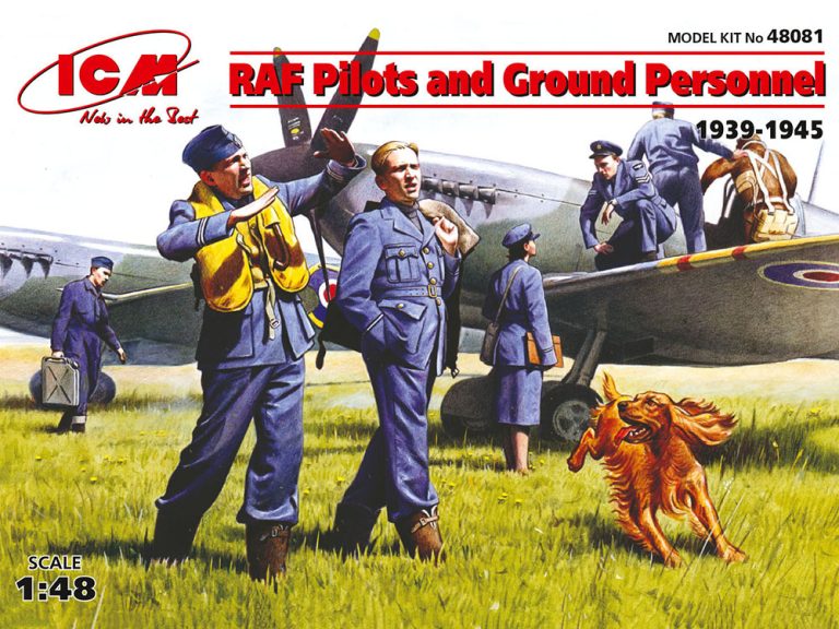 1/48 WWII イギリス空軍 パイロット&グランドクルーセット 【48081】 (プラモデル)