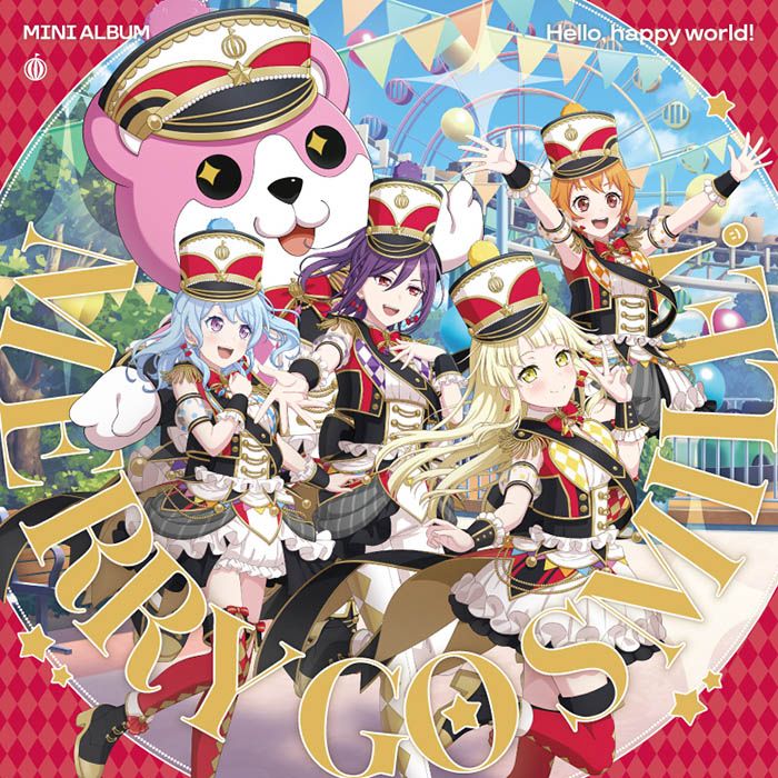 世界中にハッピーが降り注ぐハロハピのミニAlbum！

ハロー、ハッピーワールド！がミニAlbumをリリース！

底抜けに明るい「スタ〜リング ☆じぶん☆」から始まり、フルパワーで背中を押してくれる応援歌「ほれぼれっ☆すまいるゴール！」、
思わず口ずさみたくなるメロディが特徴的な「まぶしいねっ☆ そのえがお！」を連ねた本作。
続く和のテイストをふんだんに取り入れたアッパーチューン「かぽーんっと極楽☆ 湯〜とぴあ！」からは、
ハロハピの可能性がどこまでも続いていくことを感じられる。
そして最後を締めくくるのはOSTER projectからの提供曲「スマイリーキャロル」。 
“世界を笑顔に”の精神が詰め込まれた、心温まるクリスマスソングだ。

グッズ付初回生産限定盤には、ジャケットイラストを使用したアクリルスタンド5種セットが付属！

いつでもどこでも
ノンストップで笑顔が駆け巡る本作をお聴き逃しなく！