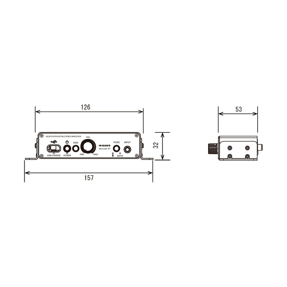 MASSIVE Bluetooth小型デジタルステレオアンプ MA-S10D BT ローインピーダンス専用 book-20718418 楽天ブックス サンプル画像2