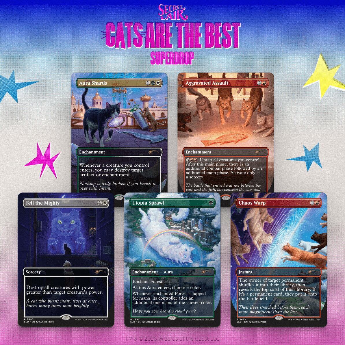 マジック：ザ・ギャザリング Secret Lair Cats are the Best Superdrop Cats of Chaos【クレジットカード決済限定】