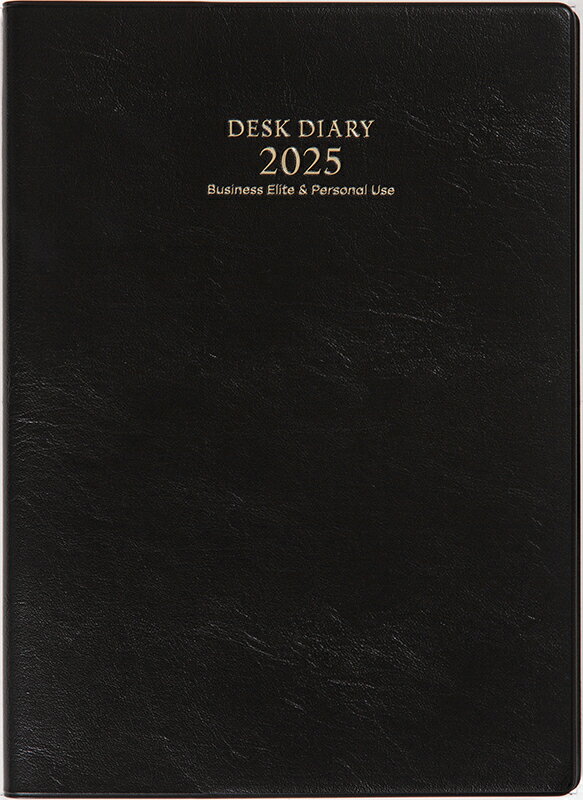 2025年 手帳 1月始まり No.66 デスクダイアリー [黒]高橋書店 ウィークリー