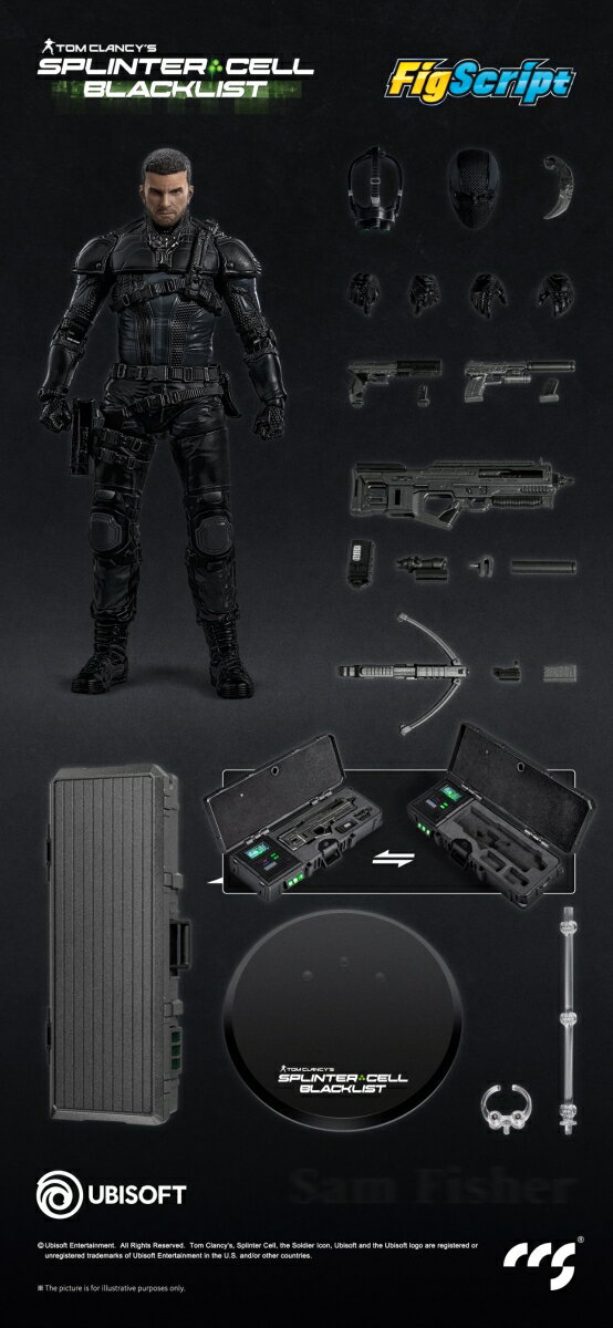 CCSTOYS FigScriptシリーズ Splinter Cell(『スプリンターセル』) Sam Fisher(サム・フィッシャー) 1/12スケール可動フィギュア 【00095070664】 (フィギュア)