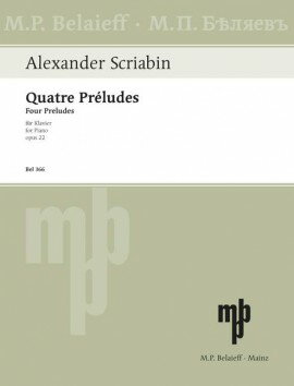 【輸入楽譜】スクリャービン, Aleksandr Nikolaevich: 4つの前奏曲 Op.22