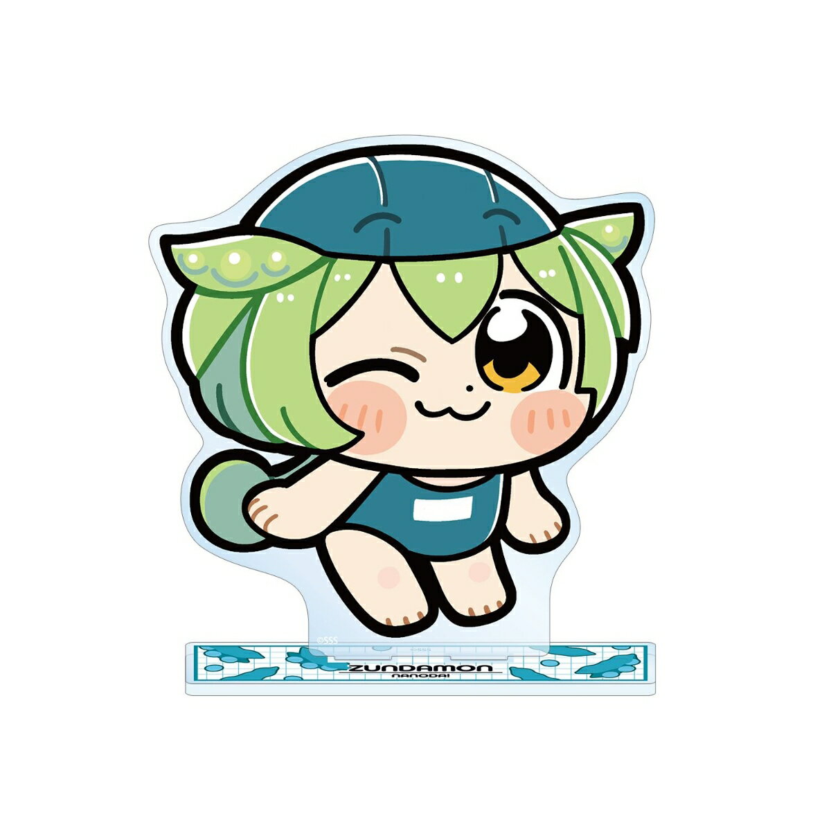 ずんだもん大川ぶくぶさんイラスト スクール水着ずんだもん スクールver. BIGアクリルスタンド