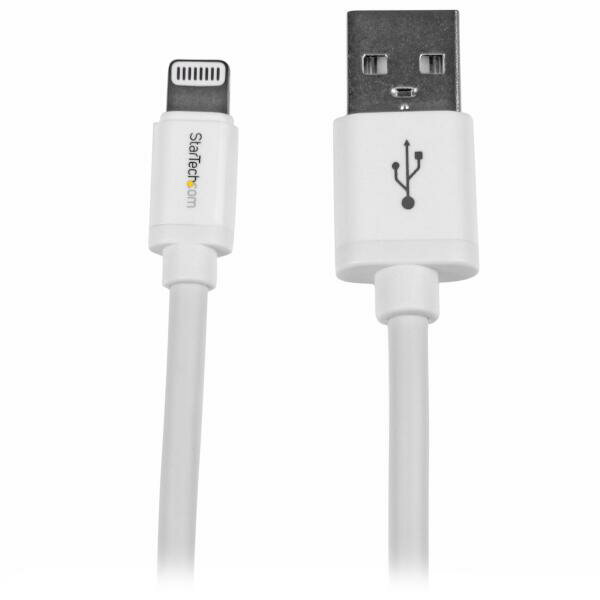 2m iPhone／ iPod／ iPad対応AppleLightning-USBケーブル ホワイト Apple MFi認証取得 ライトニング 8ピン（オス）-USB A（オス）