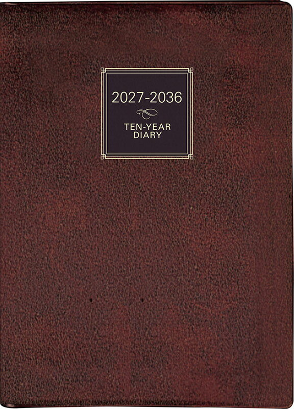 2027年　手帳　1月始まり　No.68　10年卓上日誌　　[茶]高橋書店　A5判
