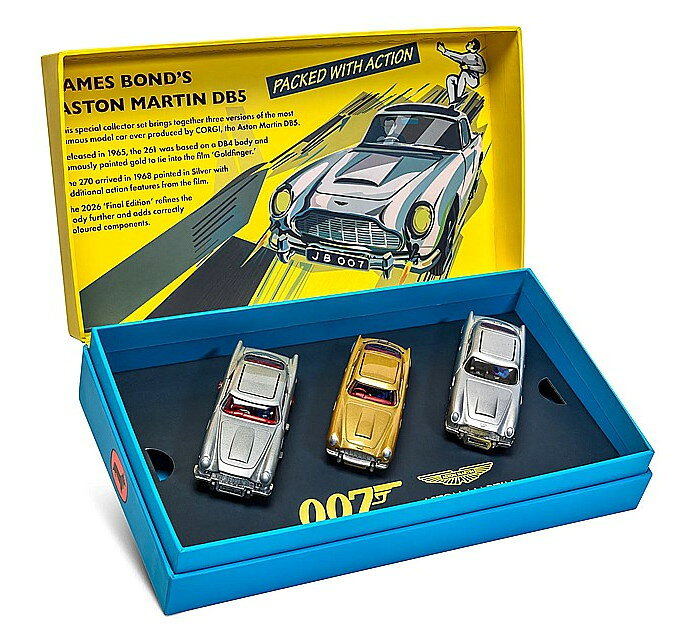 CORGI 1/46 007 アストンマーチン DB5 クラシックコレクター 3台セット (コーギー70th Anniversary) 【CGRT70007】 (ミニカー)