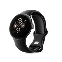 グーグル ピクセルウォッチ スマートウォッチ メンズ Google Pixel Watch 2 Matte Black アルミケース / Obsidian アクティブ バンド（Wifi）