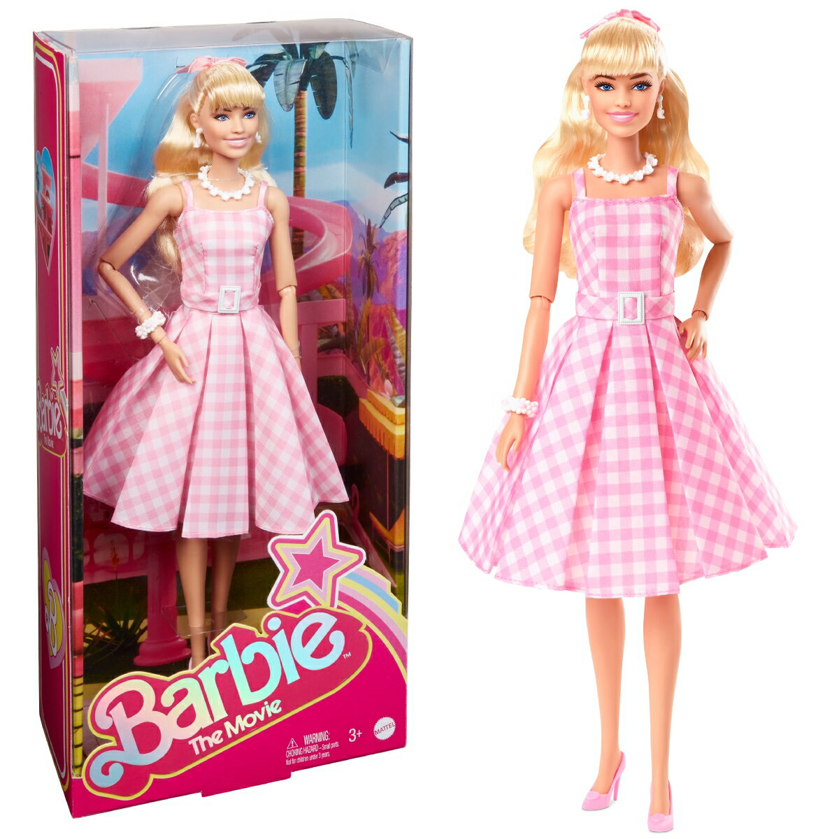 バービー バービー（Barbie） 映画「バービー」 ギンガムドレス【着せ替え人形・ドール】 【3才～】 HPJ96