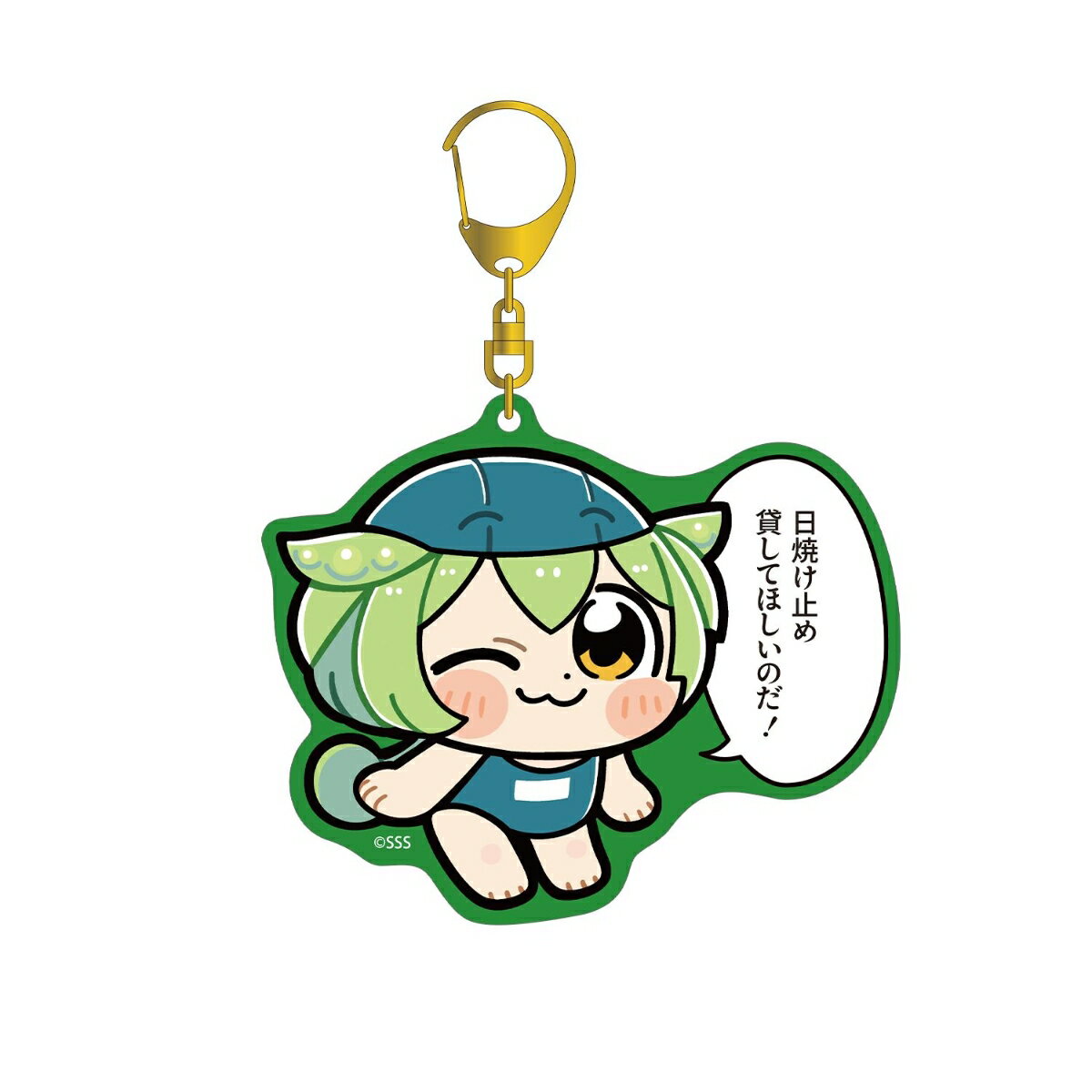 ずんだもん大川ぶくぶさんイラスト スクール水着ずんだもん スクールver. カラーBIGアクリルキーホルダー