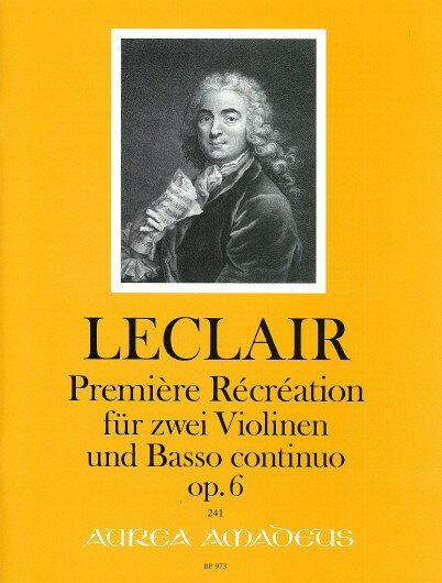 【輸入楽譜】ルクレール, Jean-Marie: やさしい音楽の気晴らし第1集 Op.6(2本のバイオリンと通奏低音)/モーガン編: スコアとパート譜セット