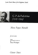 【輸入楽譜】パレストリーナ, Giovanni Pierluigi da: 教皇マルチェルスのミサ (ラテン語)