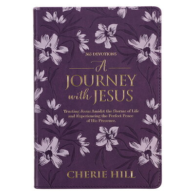 A Journey with Jesus 365 Devotions for Women, Purple Floral Faux Leather Flexcover JOURNEY W/JESUS 365 DEVOTIONS [ Christianart Gifts ]