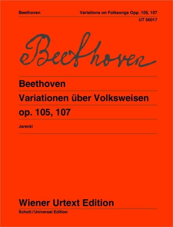 【輸入楽譜】ベートーヴェン, Ludwig van: 民謡による変奏曲 Op.105,107/ウィーン原典版/Jarecki編 & 運指
