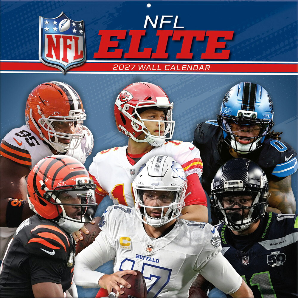 2027年版Turner Licensingの輸入壁掛けカレンダーです。NFLエリートをテーマに、公式スポーツカレンダーならではの迫力ある写真を楽しめます。
表紙や中面には、NFLの注目選手たちの迫力あるプレーシーンを収録。アメリカンフットボールならではのスピード感や力強さを毎月楽しめます。
NFLファン、アメフト好き、アメリカンスポーツが好きな方へのギフトにおすすめ。スポーツ感のある部屋作りにも使いやすい一冊です。
開いたサイズは61×30.5cm。予定を書き込みやすい月別レイアウトで、鑑賞性と実用性を兼ね備えています。海外仕様のため日本の祝日名は掲載されていません。