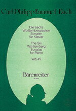 【輸入楽譜】バッハ, Carl Philipp Emanuel: 6つのヴュルテンベルク・ソナタ Wq 49/Steglich編