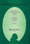 【輸入楽譜】バッハ, Carl Philipp Emanuel: 6つのヴュルテンベルク・ソナタ Wq 49/Steglich編 [ バッハ, Carl Philipp Emanuel ]