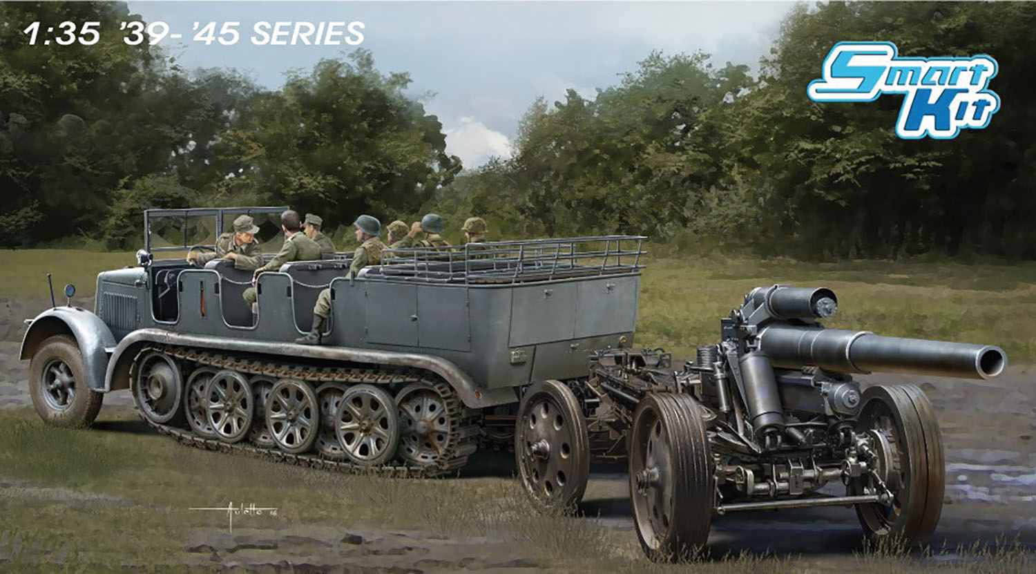 1/35 WW.II ドイツ軍 Sd.Kfz.7 8 トンハーフトラック&s.FH18 榴弾砲 【DR6918】 (プラモデル)