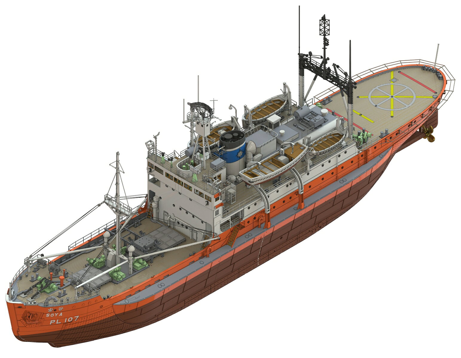 〇海上保安庁 所属 南極観測船 宗谷「PL107」第1次南極観測時
（1956年10月10日改装工事完了?1956年11月8日出航）をスーパーディディールで再現！
〇金属パーツ149点
〇木製甲板
〇デカール
〇3Dパーツ30点
〇エッチングシート6枚 付属

※製品仕様は予告なく変更する場合があります。予めご了承下さい。

・ホビー系商品についての諸注意
メーカー都合により発売の大幅な延期が発生する可能性がございます。
予約商品についてはメーカーから順次入荷次第の発送となります。メーカー公表の発売日とは異なる場合がございますのでご了承ください。【対象年齢】：