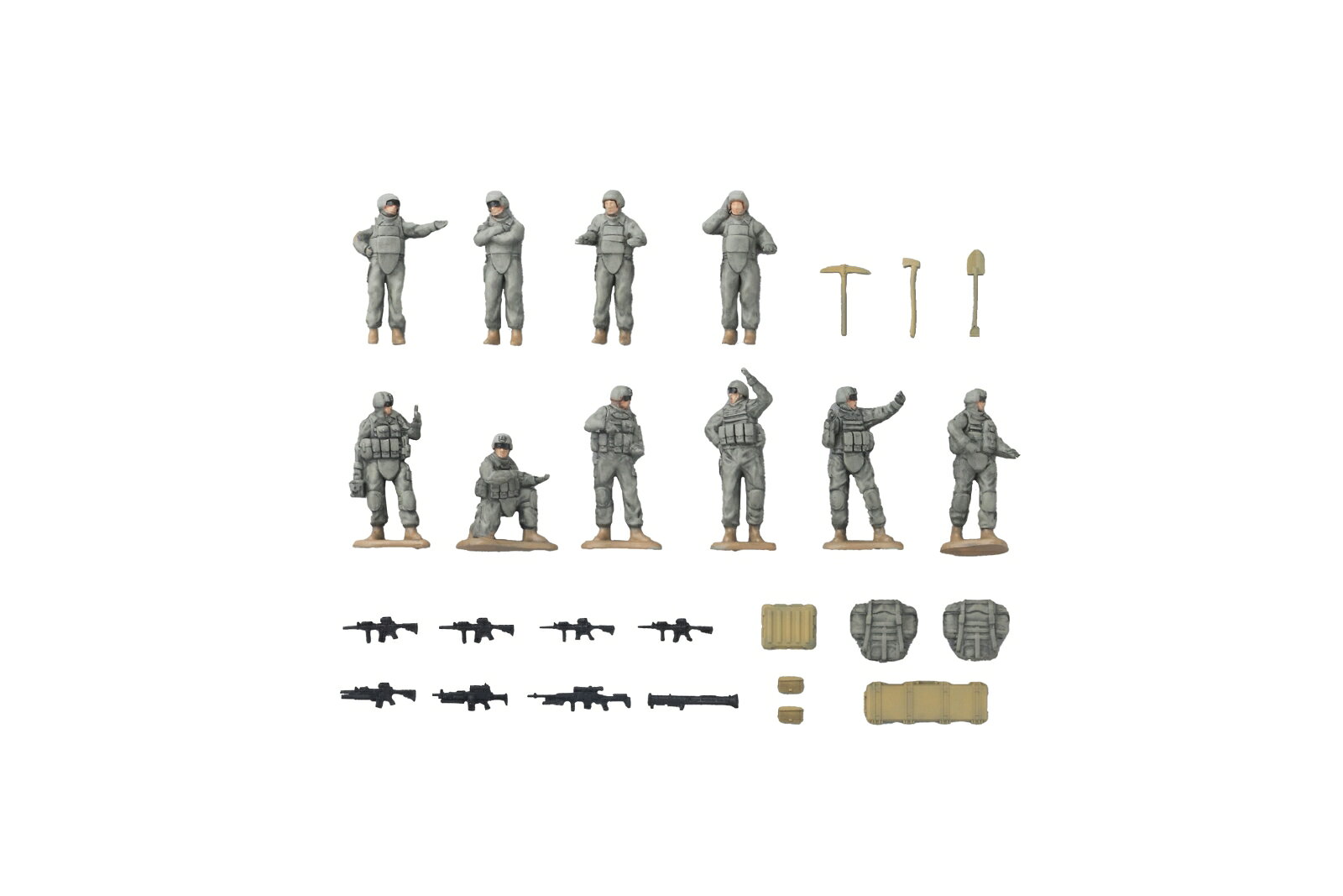 アーセニア64 1/64 [AS006]戦闘車両情景セット(UCPグレー) (プラモデル)