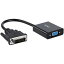 DVI-D - VGAアクティブ変換アダプタ/フォーマットコンバータ DVI-D オス - VGA/ D-Sub15ピン メス USBバスパワー対応 1920x1200 ブラック