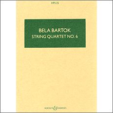 【輸入楽譜】バルトーク, Bela: 弦楽四重奏曲 第6番
