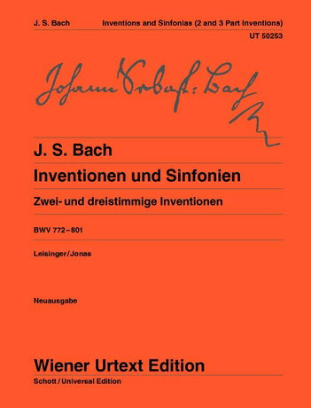 【輸入楽譜】バッハ, Johann Sebastian: インヴェンションとシンフォニア(二声と三声のインヴェンション) BWV 772-801/ウィーン原典版/ライジンガー編/ヨナス運指