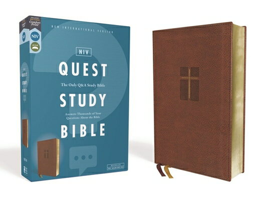 Niv, Quest Study Bible, Leathersoft, Brown, Comfort Print: The Only Q and A Study Bible NIV QUEST STUDY BIBLE LEATHERS [ Christianity Today Intl ]