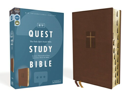 Niv, Quest Study Bible, Leathersoft, Brown, Indexed, Comfort Print: The Only Q and A Study Bible NIV QUEST STUDY BIBLE LEATHERS [ Christianity Today Intl ]