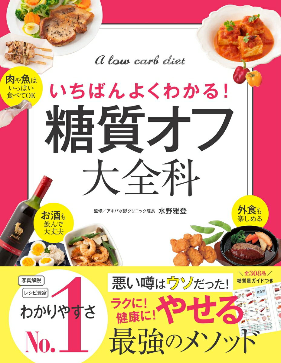 水野雅登 主婦の友社トウシツオフダイゼンカ ミズノマサト 発行年月：2019年04月26日 予約締切日：2019年04月03日 ページ数：96p サイズ：単行本 ISBN：9784074370856 水野雅登（ミズノマサト） アキバ水野クリニック院長／日本糖質制限医療推進協会提携医。2003年に医師免許取得（医籍登録）。2019年にアキバ水野クリニック開院。両親とも糖尿病家系だった自らの体の劇的な変化をきっかけに、糖質オフを中心とした治療を開始。97単位に及ぶインスリンの自己注射を不要とするなど、2型糖尿病患者の脱インスリン率100％という実績を打ち出す。糖質制限やインスリンを使わない治療法などの情報をブログやFacebook、Twitter、YouTube、講演会などで精力的に発信。水野の株式会社代表取締役社長、一般社団法人ビタミン・ケトン療法会代表理事も務める（本データはこの書籍が刊行された当時に掲載されていたものです） 食べ方Style1　必要なたんぱく質＆野菜の量がわかりやすい　ワンプレートに盛りつける（ポークステーキ／温サラダマスタード風味　ほか）／食べ方Style2　料理が苦手でもこれなら簡単　なべならラクラク満腹（とうふと野菜の豆乳なべ／鶏だんごのおろしなべ　ほか）／食べ方Style3　お酒が好きな人におすすめ　おつまみスタイルでおかずいろいろ（ゆで卵のツナディップ／ミニがんものカナッペ風　ほか）／食べ方Style4　おなじみ料理を糖質オフ　定番料理の味や食材をひと工夫（牛肉とゆば、ミニトマトのすき煮風／豚スペアリブとこぶの塩煮　ほか）／食べ方Style5　弁当や間食にも活躍！作りおきを活用する（レンジサラダチキン／牛肉のサテ　ほか） 悪い噂はウソだった！ラクに！健康に！やせる最強のメソッド。全308品糖質量ガイドつき。 本 美容・暮らし・健康・料理 健康 家庭の医学 美容・暮らし・健康・料理 健康 健康法 美容・暮らし・健康・料理 料理 ダイエット・健康料理