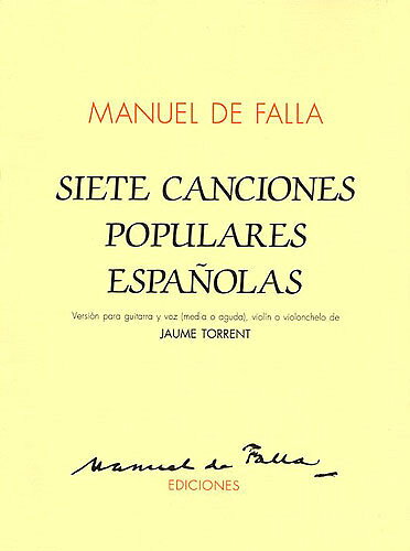 【輸入楽譜】ファリャ, Manuel de: 7つのスペイン民謡
