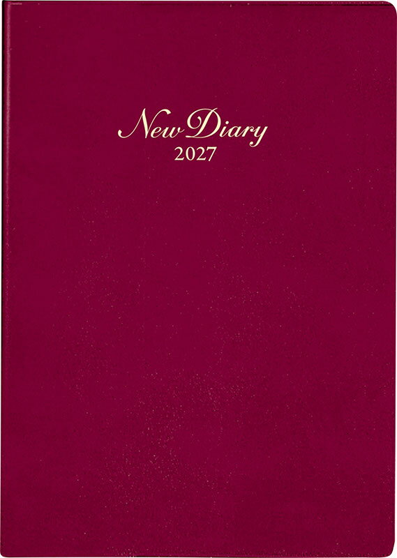 2027年　手帳　1月始まり　No.89　ニューダイアリー　　[ワイン]高橋書店　A5判　　デイリー