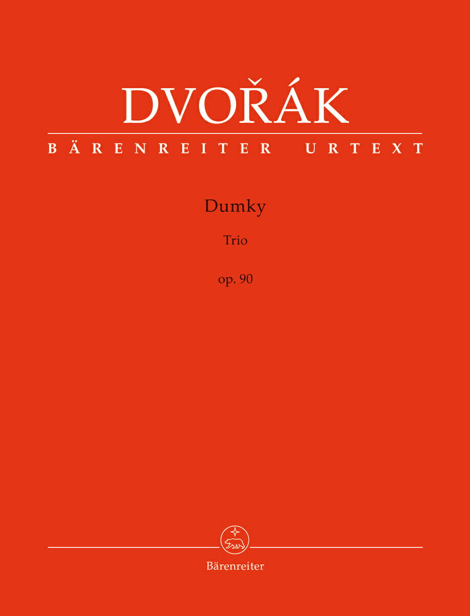 【輸入楽譜】ドヴォルザーク, Antonin: ピアノ三重奏曲 第4番 Op.90 「ドゥムキー」/原典版/Flamm編: 演奏用スコアとパート譜セット
