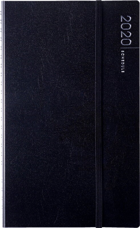 2020年版 1月始まり No.90 リングダイアリースリム (月間ブロック・レフト) 黒 高橋書店 A5変型判