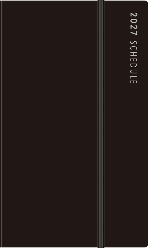 2027年　手帳　1月始まり　No.90　リングダイアリー スリム （月間ブロック・レフト）　　[黒]高橋書店　A5変型判　　ウィークリー