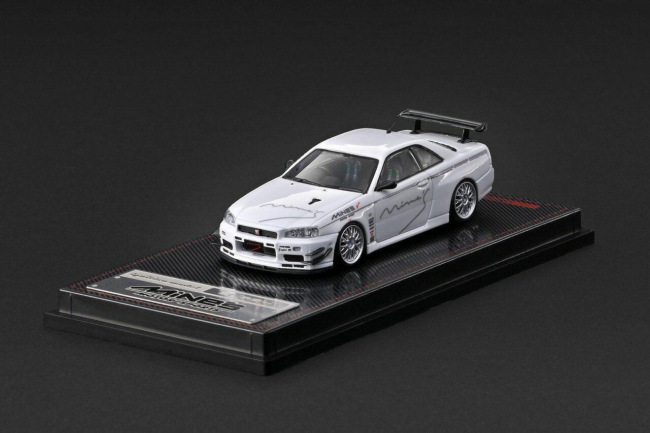 ignition model Nissan Skyline GT-R Mine's (R34) White(1/64 Scale) 【IG4092】 (ミニカー)