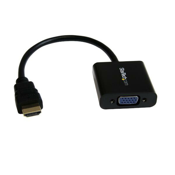 HDMI-VGA変換アダプタ/ コンバータ HDMI(19ピン)-アナログRGB(D-Sub15ピン)変換コネクタ オス/メス 1920x1080