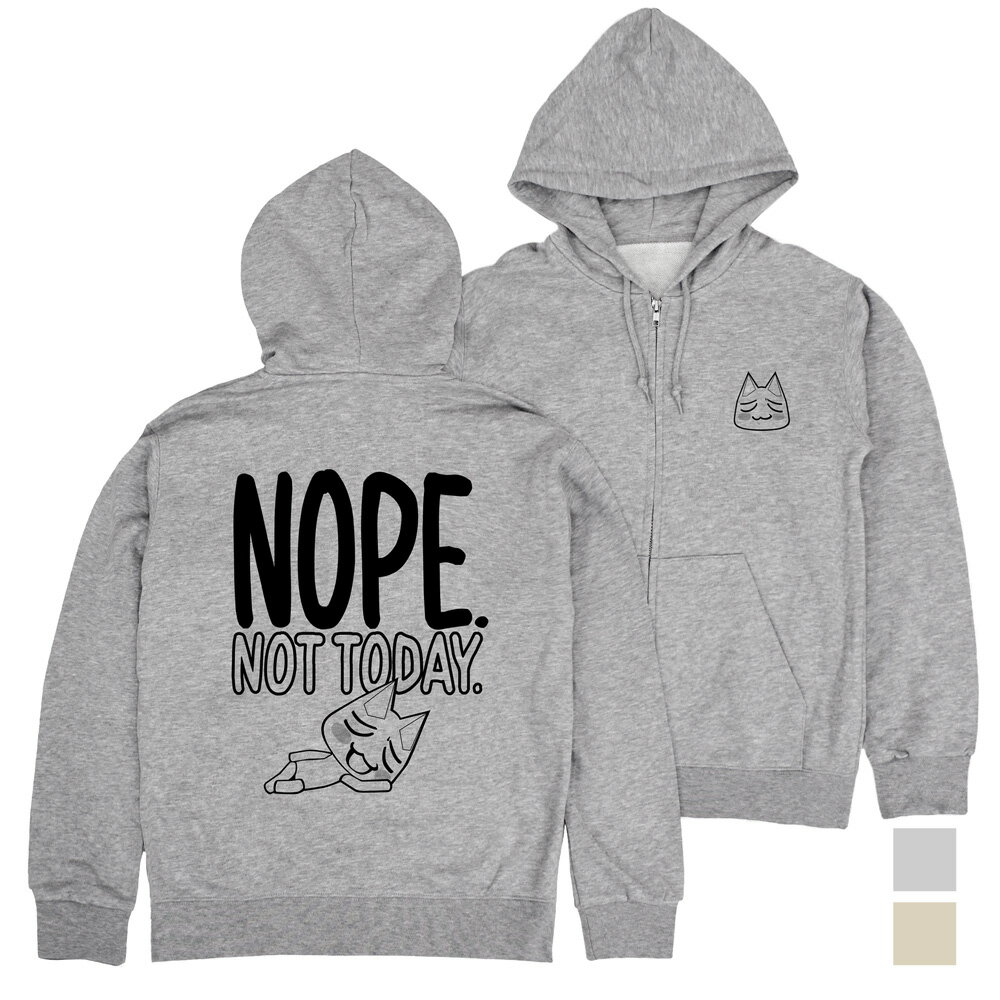 どこでもいっしょ トロの「今日はいいや」ジップパーカーVer.2.0/MIX GRAY-XL