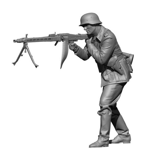 1/16 WWII ドイツ 機関銃手 【HS16085】 (プラモデル)