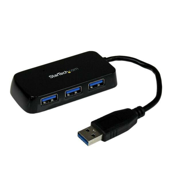 4ポートUSB3.0ハブ ポータブルミニUSB Hub ブラック