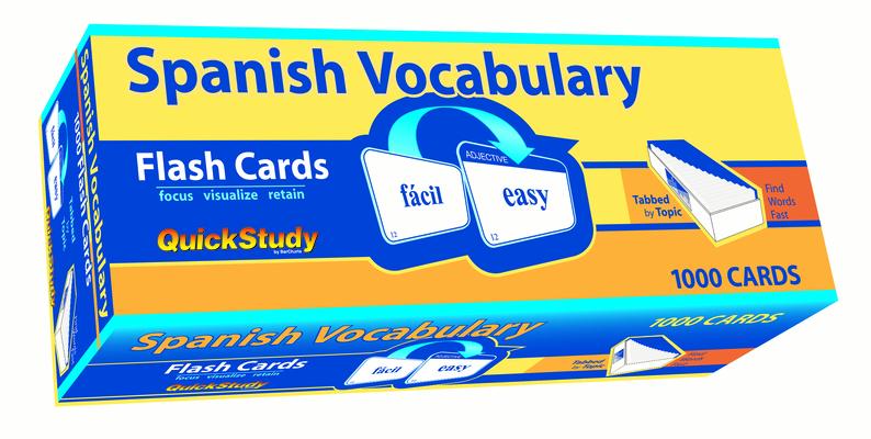 Spanish Vocabulary 1000 Flash Cards: A Quickstudy Reference Tool FLSH CARD-SPANISH VOCABULARY 1 