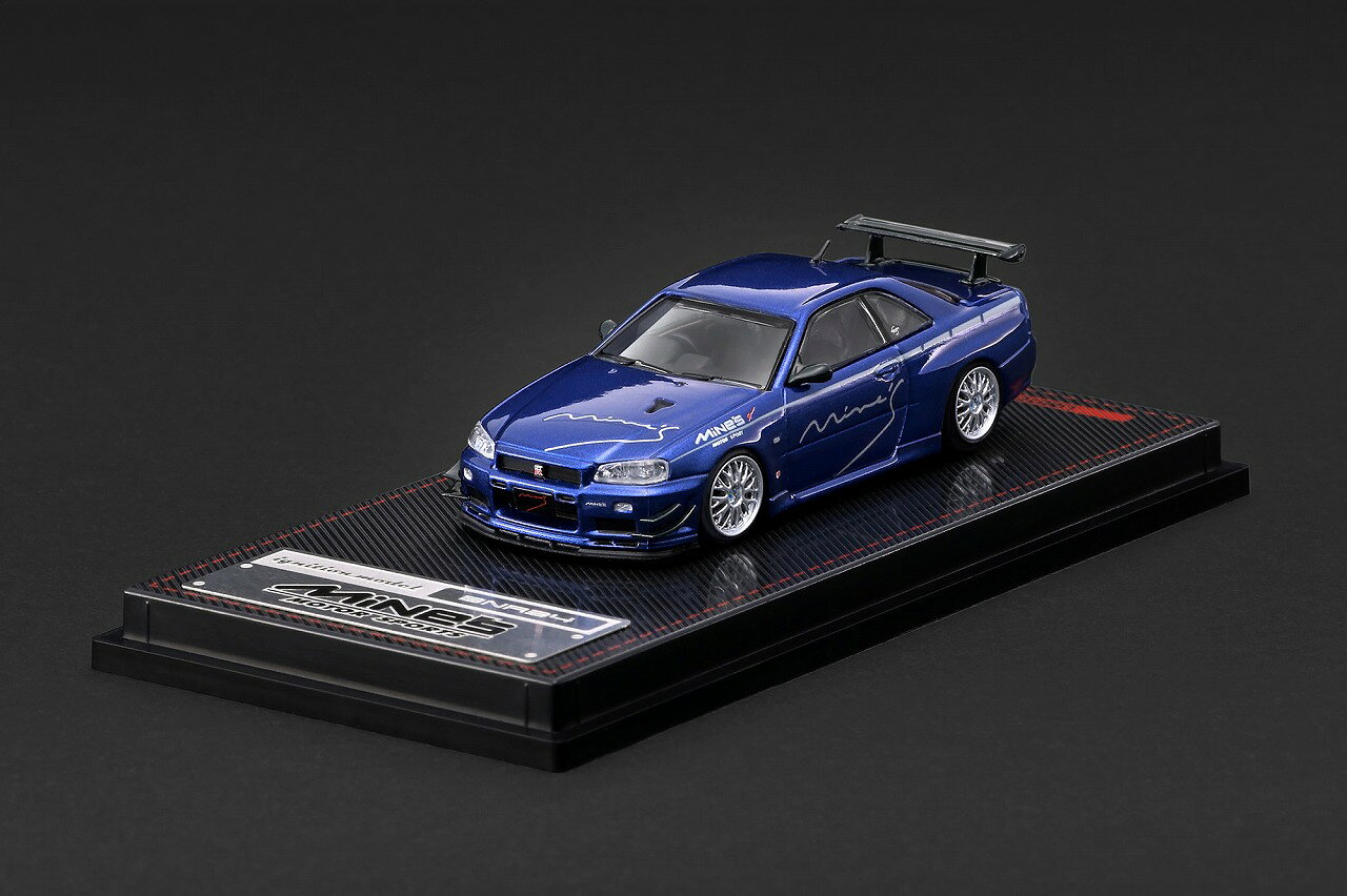 ignition model Nissan Skyline GT-R Mine's (R34) Blue Metallic(1/64 Scale) 【IG4094】 (ミニカー)