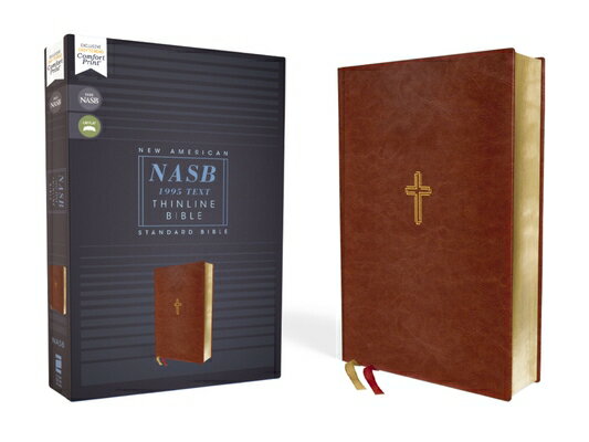 Nasb, Thinline Bible, Leathersoft, Brown, Red Letter Edition, 1995 Text, Comfort Print NASB THINLINE BIBLE LEATHERSOF [ Zondervan ]